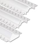 Built-in aluminum profile AP for plasterboard, 96x35mm, clear diff., white 1m