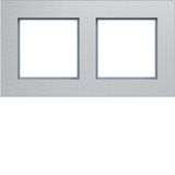 Cover frame double horizontal, A.8, aluminium