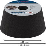 Conical cup wheel – Metal/cast iron 90 mm, 110 mm, 55 mm, 24