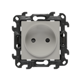 SOON ON SALE, single socket outlet without earthing, with shutters, (module), Simon 24, IP20, 16A, cashmere