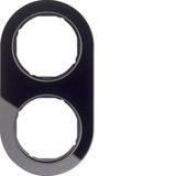 Frame 2gang, R.classic, glass black
