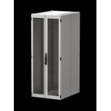 Sheet steel door, vertically divided, vented for VX IT, 800x2000 mm, RAL 7035