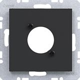 Centr.pl. voor XLR connector D-serie, A.x/C.x/S.1/B.x/Q.x/K.x zw. mat