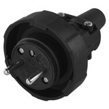 Rubber Plug for extension cord, black