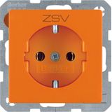 SCHUKO soc. out. "ZSV" imprint, Q.1/Q.3, orange velvety