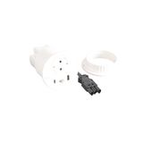 DISQ 80 1 SOCKET SCH + USB A+C + RJ45 CAT6 UTP WHITE WIELAND CORD 0,5M