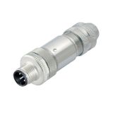 Field attachable connector, M12