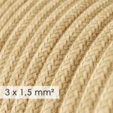Large section electric cable 3x1,50 round - covered by Jute RN06