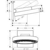 Rainfinity 250 1jet overhead shower, wall-mounted, white