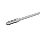 Fiber optic sensor head, diffuse, M6 cylindrical axial, R10 heat resistant fiber, up to 200ÂºC, 2 m cable E32 7042B