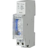 Time switch series connection 24h DIN rail 1 channel 230V AC quartz controlled