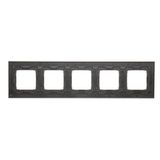 Double loudspeaker socket, module, matt aluminum