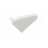 Plug for corner surface-mounted profile GLAX, left 5pcs.+right, (set of 10 pcs.), white