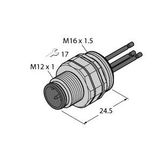 Male Receptacle with Stranded Wires, Front-mounted   EC-FSD4-0.5/16
