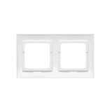 Double button with light indicator box for switches and push buttons, Gold matt, metalic