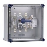 Switch and fuse Encl. with QSA 125A sz00 3p+N