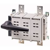 DDC-1250/2 DC switch disconnector, 1250 A, 2 pole, 1 N/O, 1 N/C, with grey knob, service distribution board mounting