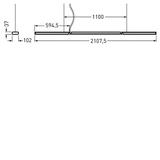 Suspended luminaires Parelia Prisms Aluminium ETDD 79W 13100lm Wide reduced glare UGR19 (W19) IK02 3 SDCM