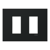 Frame - 1-gang / 1+1-module - ABB logo - S - Matt Black