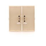 Double button for switches and push buttons, light gray matt