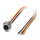 SACC-E-M12FSS-3PE-M16XL/0,5-US - Device connector front mounting