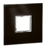 Plate Arteor - US standard - square - 2 modules - 4'' x 4'' - mirror black