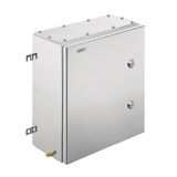Klippon TB QL (Terminal Box - Quarter Lock), Empty enclosure, stainless steel enclosure, Height: 458 mm, Width: 382 mm, Depth: 150 mm, Material: Stainless steel 1.4404 (316L), electropolished, silver
