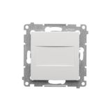 Blind element with metal support, white