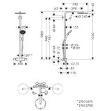 RainDance Select S 240 1jet shower set with thermostat, matt black
