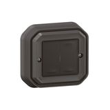 PLEXO DOUBLE SWITCH ON/OFF W/O WIRE, W/O BATTERY - ANTHRACITE - SURFACE