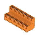 PCB plug-in connector, male header, closed side, THT solder connection, 3.50 mm, Number of poles: 34, 180°, Solder pin length (l): 3.2 mm, tinned, orange, Box