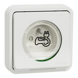 Mureva Styl - Reinforced 2P+E power socket for EVs - IP55 IK08 - flush-mounted - white