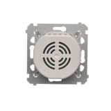 Single contact push button without pictogram, (module), 10AX, quick connection, Silver matt, metalic