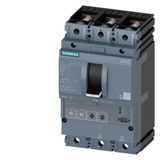circuit breaker 3VA2 IEC Frame 160 breaking capacity class C Icu=110 kA @ 415 V 3-pole, line protection ETU350, LSI, In=63 A overload protection Ir=25 A...63  3VA2163-7HN32-0BH0