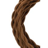 Textile Cable Twisted 2C Brown 3m