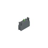 Panel fixing contact block E2 series, 1NO slow action