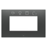 EGO SMART PLATE - IN PAINTED TECHNOPOLYMER - 4 MODULES - SATIN BLACK - CHORUSMART