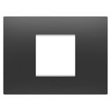 EGO PLATE - IN TECHNOPOLYMER - 2 MODULES - SATIN BLACK - CHORUSMART