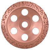 Tungsten carbide grinding head 180 x 22.23 mm; coarse, angled