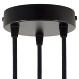 Cylindrical metal 3-hole ceiling rose kit