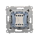 Double angled cover for ITC socket for Keystone, (module), black matt