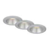 LED recessed spots-Set,,chrome-matt-silver,3xLED/4,9W, IP44