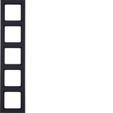 Frame 5-gang, Anthracite Velvety Lacquered – 364.5×80.7×9.9 mm