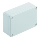 Klippon K (aluminium empty enclosure), Empty enclosure, Aluminium enclosure, Height: 64 mm, Width: 98 mm, Depth: 34 mm, Material: Aluminium AlSi12, Powder-coated, textured, Silver grey