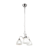 Dobby pendant 3-pc E27 brushed steel/alabaster