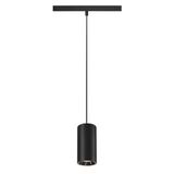 NUMINOS® S 48V TRACK DALI, pendant light, black / chrome, 16W, 980lm, 2700K, CRI90, 55°