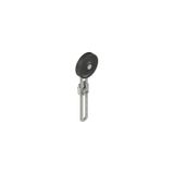 Adjustable length straight metal revolving lever with technopolymer roller ? 35 mm