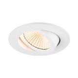 NEW TRIA® 68, recessed ceiling light, 3000K, 60°, IP 20, round, white