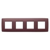 ONE INTERNATIONAL PLATE - IN PAINTED TECHNOPOLYMER - 2+2+2+2 MODULES HORIZONTAL - TUSCAN RED - CHORUSMART