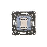 Single shielded computer socket RJ45 category 6 with anti-dust cover, (module), Simon 24, IP20, graphite mat
